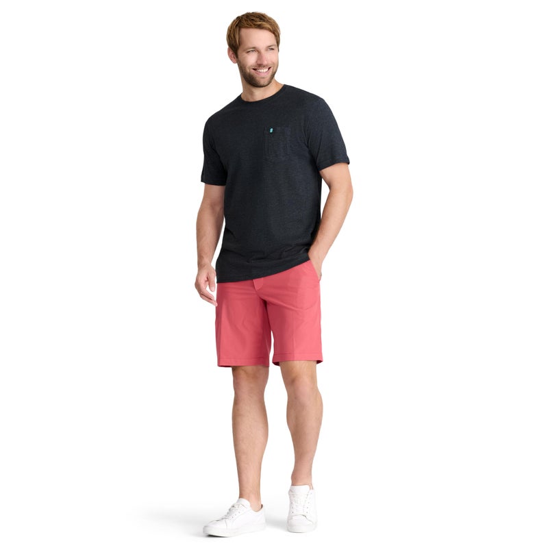 IZOD Men's Saltwater Soft Wash Pocket Crew T-Shirt, Black, Large - Image 3